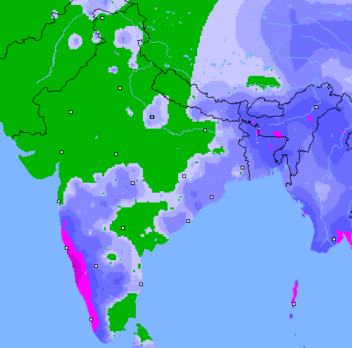Precipitation (24 h) India